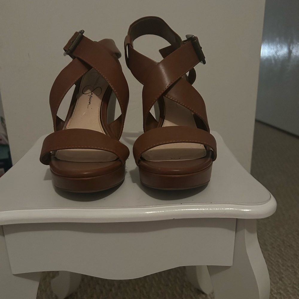 Jessica Simpson Tan Platform Sandals